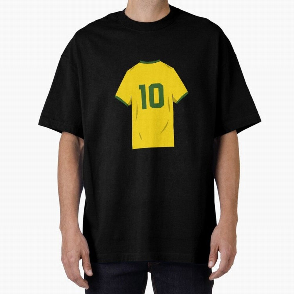 Pele Classic World Cup Jersey Oversized T-Shirt Upgrade FIFA World Cup 2026 for Fans of CR7 and England, Bringing Sports Nostalgia, International Competition, Famous Players and Unforgettable Victories; Great for Watch Parties, Sports Bars, Family