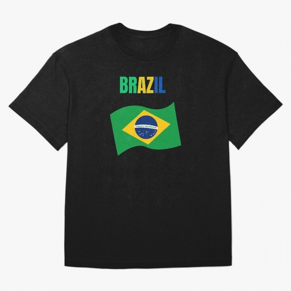 I love Brazil Oversized T-Shirt Live the Energy of Global Football Passion for FIFA World Cup 2026 USA Canada Mexico, Filled with Mbappe and Neymar, Spain, Tournament Hype, Historic Matchups, Family Viewing Parties and Global Sports Pride; Made for