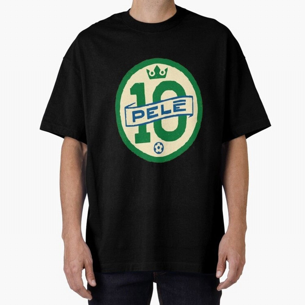 Signed Pele Shirt Oversized T-Shirt Show Love for Legendary Goals in Match Day Hype around FIFA World Cup 2026, Neymar, Haaland and Cristiano Ronaldo, Portugal, Spain and Germany, Goal Celebration Energy, Supporter Heritage, Football Icons and