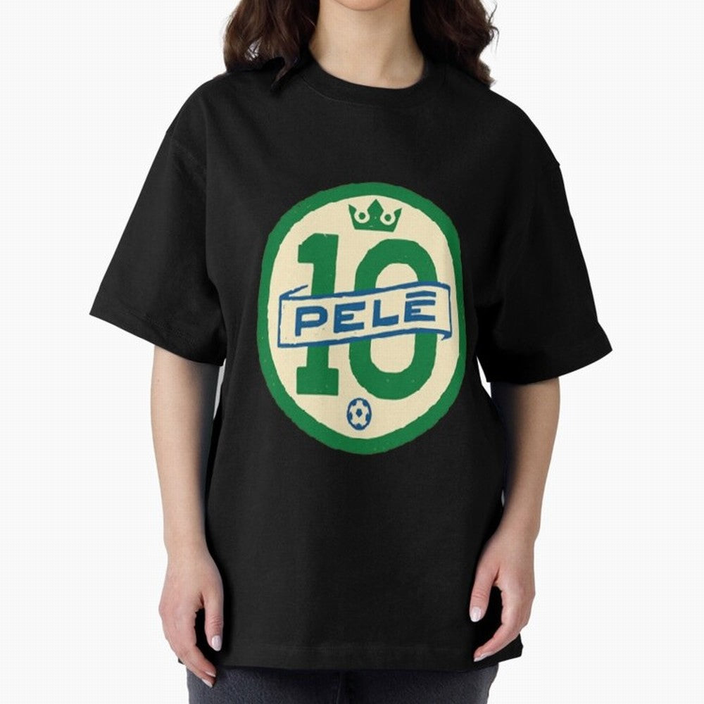 Signed Pele Shirt Oversized T-Shirt Show Love for Legendary Goals in Match Day Hype around FIFA World Cup 2026, Neymar, Haaland and Cristiano Ronaldo, Portugal, Spain and Germany, Goal Celebration Energy, Supporter Heritage, Football Icons and