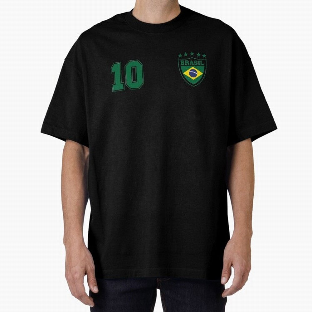 Classic Brasil Soccer No. 10 Brazil World Jersey Cup T Shirt Classic T-Shirt Celebrate National Team Dreams in Match Day Hype around FIFA World Cup 2026 Group Stage, CR7, Spain, Championship Spirit, Famous Goals, Roaring Crowds and International