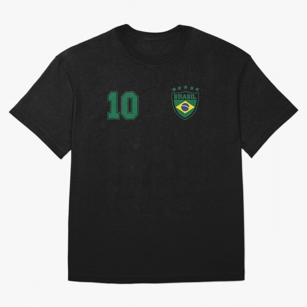 Classic Brasil Soccer No. 10 Brazil World Jersey Cup T Shirt Classic T-Shirt Celebrate National Team Dreams in Match Day Hype around FIFA World Cup 2026 Group Stage, CR7, Spain, Championship Spirit, Famous Goals, Roaring Crowds and International