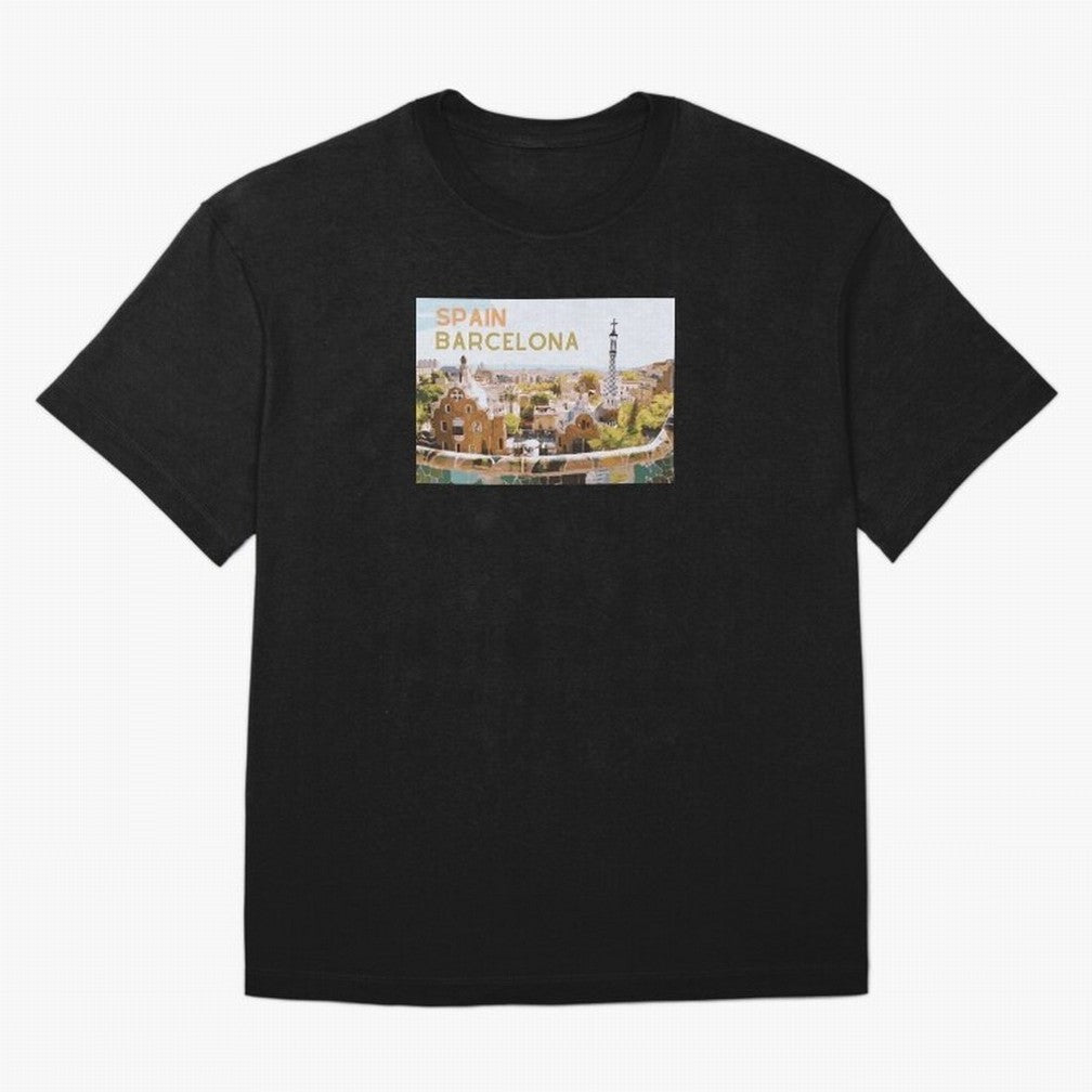 Barcelona Print Classic T-Shirt Celebrate the Magic of FIFA World Cup 2026 USA Canada Mexico for Fans of Messi, Neymar and Mbappe and Argentina, France and Brazil, Bringing Vintage Soccer Flavor, Modern Football Stars, National Flags and Final