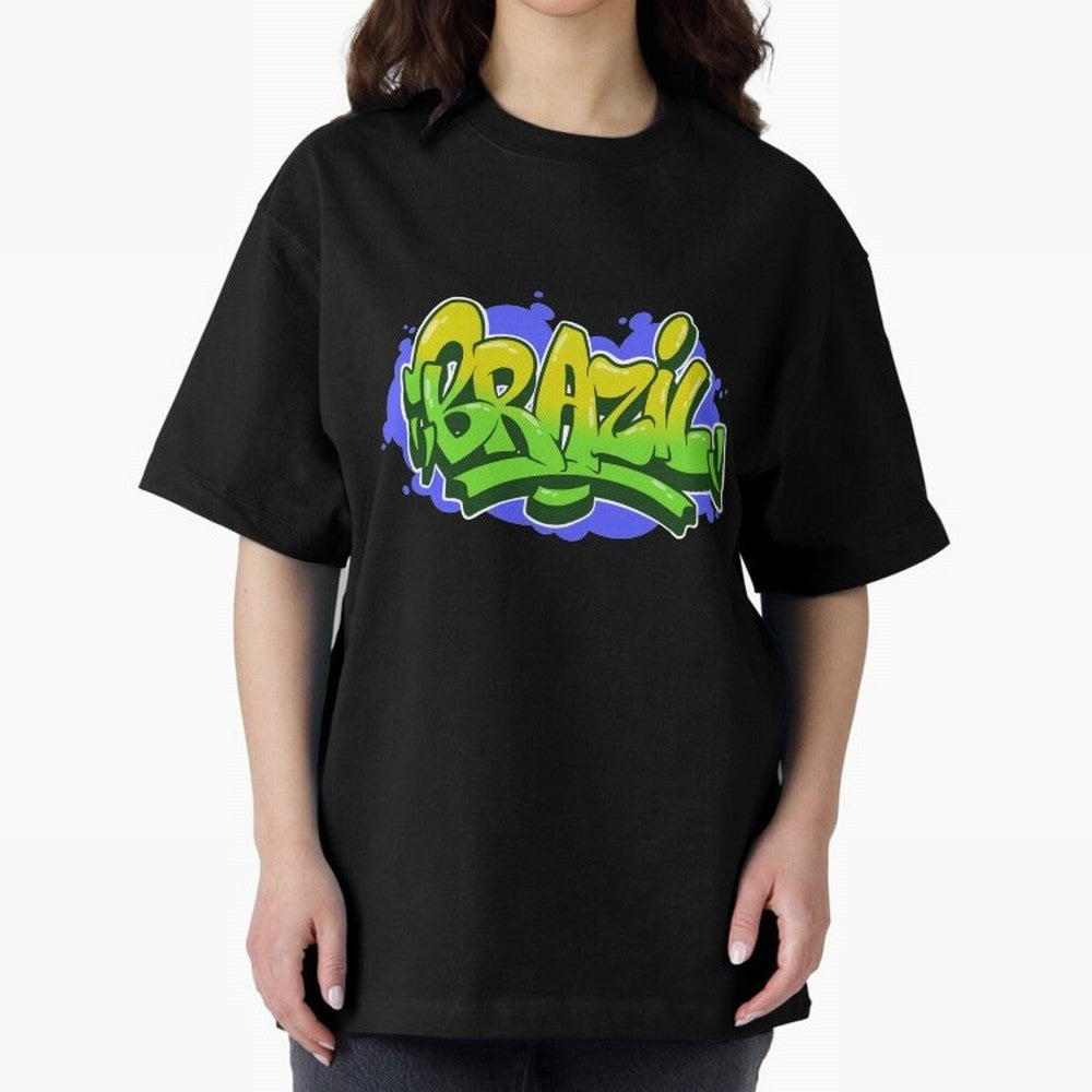 Brazil Graffiti Classic T-Shirt Step into FIFA World Cup 2026 Group Stage Spirit, Capturing France and Portugal, Mbappe and Neymar, Stadium Chants, National Pride, Trophy Dreams and Unforgettable Football Memories; Great for Supporters Who Love