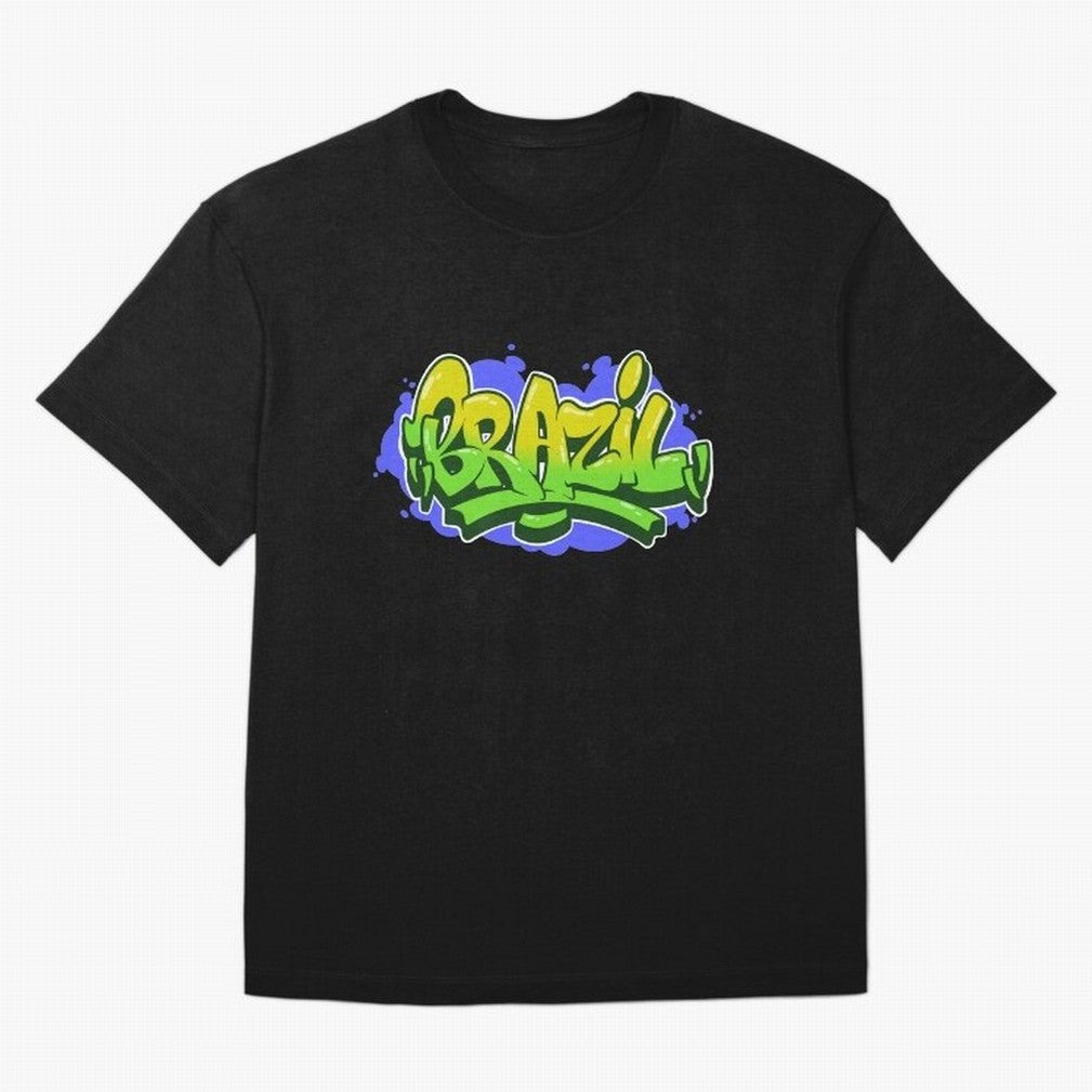 Brazil Graffiti Classic T-Shirt Step into FIFA World Cup 2026 Group Stage Spirit, Capturing France and Portugal, Mbappe and Neymar, Stadium Chants, National Pride, Trophy Dreams and Unforgettable Football Memories; Great for Supporters Who Love