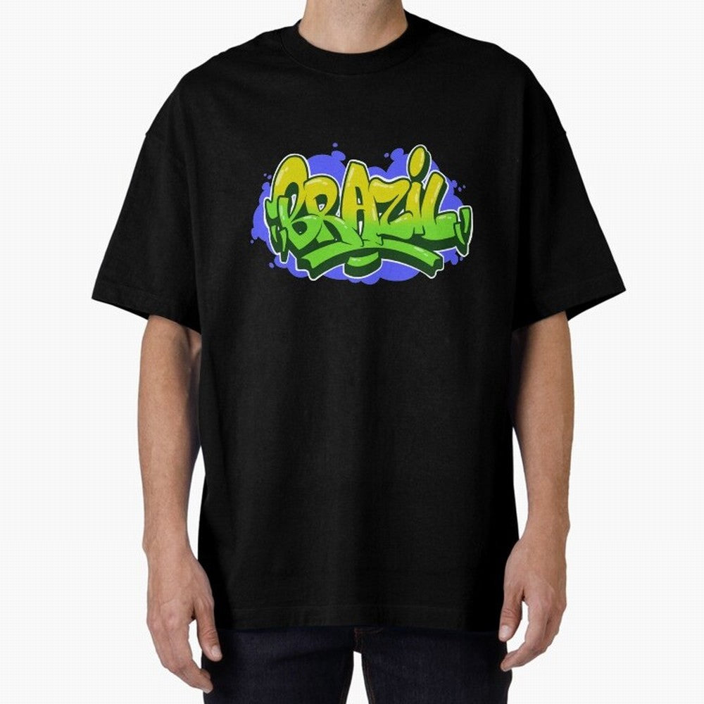 Brazil Graffiti Classic T-Shirt Step into FIFA World Cup 2026 Group Stage Spirit, Capturing France and Portugal, Mbappe and Neymar, Stadium Chants, National Pride, Trophy Dreams and Unforgettable Football Memories; Great for Supporters Who Love