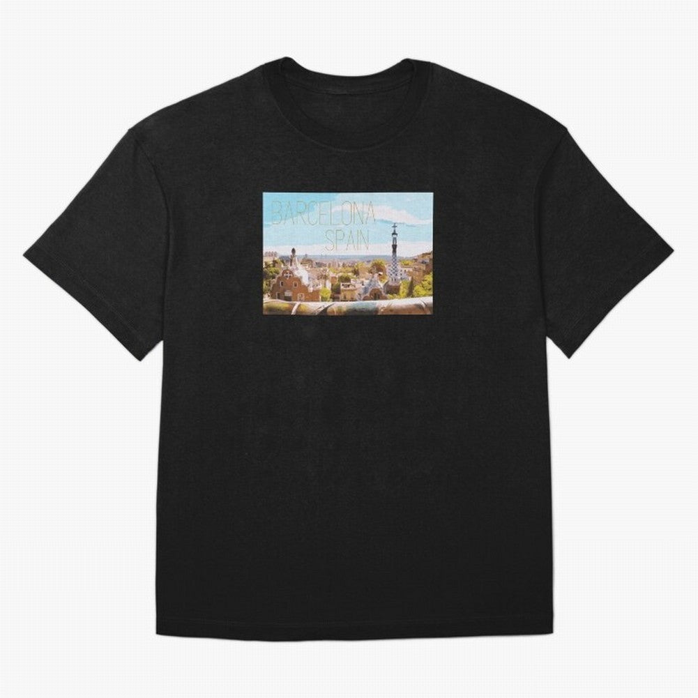 Barcelona Print Oversized T-Shirt Show Love for Legendary Goals in FIFA World Cup 2026 USA Canada Mexico for Fans of Messi and Cristiano Ronaldo and Argentina, France and Brazil, Bringing Tournament Hype, Historic Matchups, Family Viewing Parties