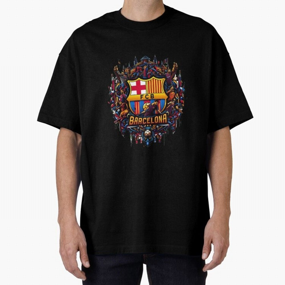 Barcelona - the temple of soccer Oversized T-Shirt Experience FIFA World Cup 2026 Group Stage Inspired by Cristiano Ronaldo, Argentina and Brazil Energy, Vintage Soccer Flavor, Modern Football Stars, National Flags and Final Night Emotion; Perfect