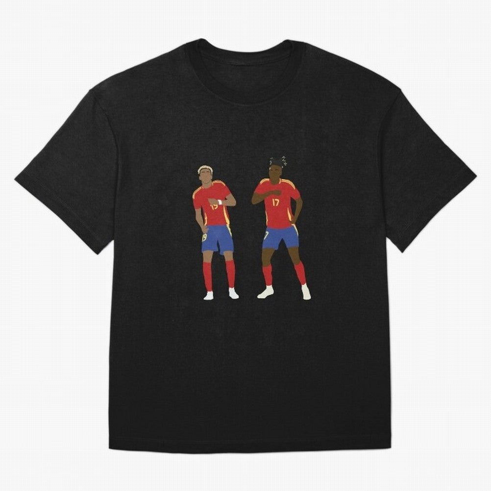 Yamal and Williams Dance Duo Oversized T-Shirt Show Championship Spirit for the FIFA World Cup 2026 Group Stage Journey through Messi, CR7 and Mbappe Highlights, Spain and Netherlands Pride, Classic Soccer Heritage, Championship Pressure, Fan