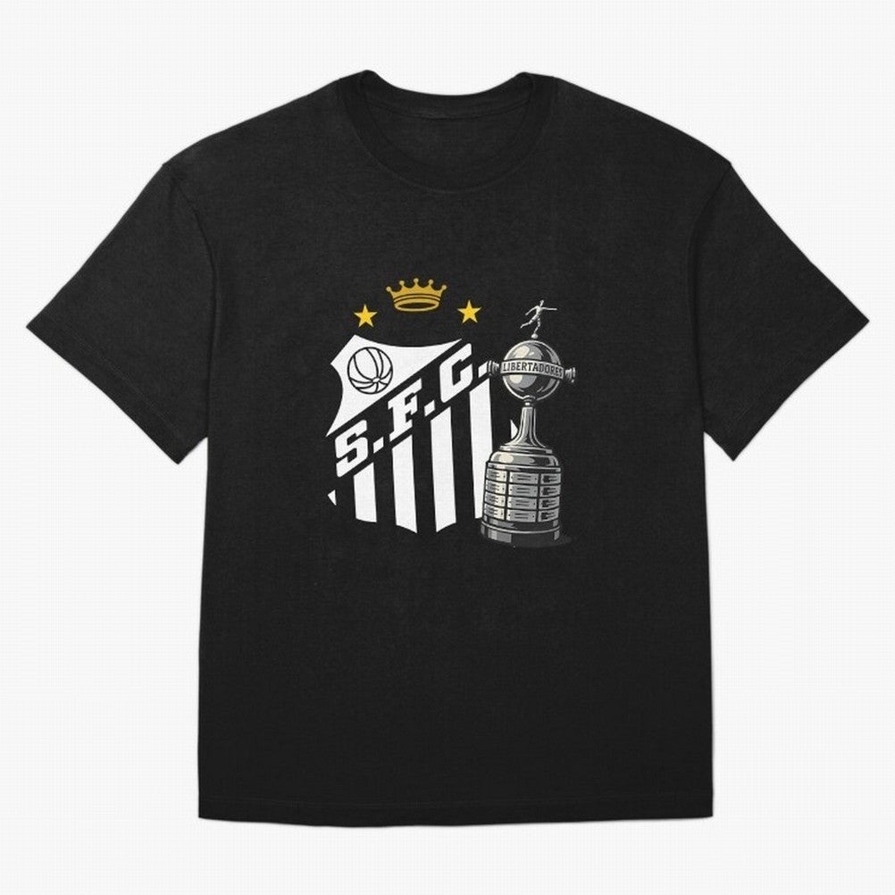 Santos Of Brazil With The Libertadores Cup Oversized T-Shirt Celebrate Supporters United by FIFA World Cup 2026 USA Canada Mexico Spirit, Filled with Brazil, Portugal and Argentina, Mbappe, Supporter Pride, Iconic Celebrations, Legendary Names and