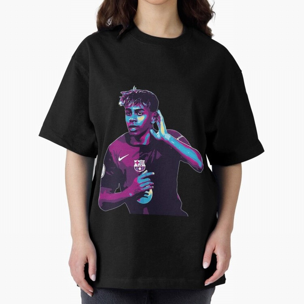 Lamine Yamal goal celebration Oversized T-Shirt Bring World Football Passion into the FIFA World Cup 2026 USA Canada Mexico Journey through CR7 Highlights, England Pride, Champion Mindset, Group Stage Buzz, Knockout Tension and Passionate Fan