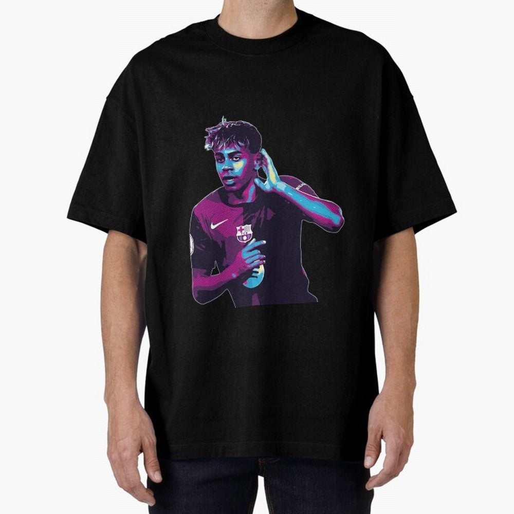 Lamine Yamal goal celebration Oversized T-Shirt Bring World Football Passion into the FIFA World Cup 2026 USA Canada Mexico Journey through CR7 Highlights, England Pride, Champion Mindset, Group Stage Buzz, Knockout Tension and Passionate Fan