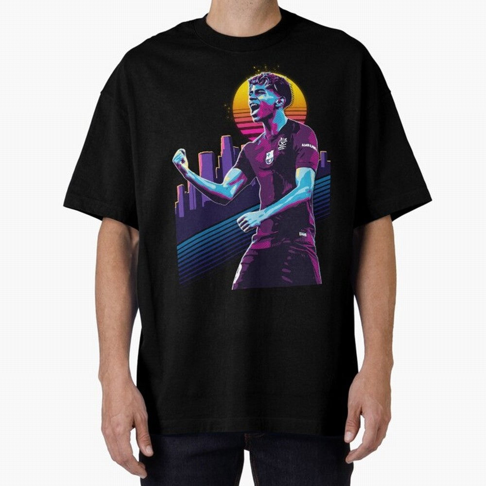 Lamine Yamal celebration 3 Oversized T-Shirt Celebrate the Stars of Match Day Hype around FIFA World Cup 2026 Group Stage, Mbappe and Neymar, Netherlands, Worldwide Fan Energy, Dramatic Goals, Stadium Lights and Championship Celebrations; Built for
