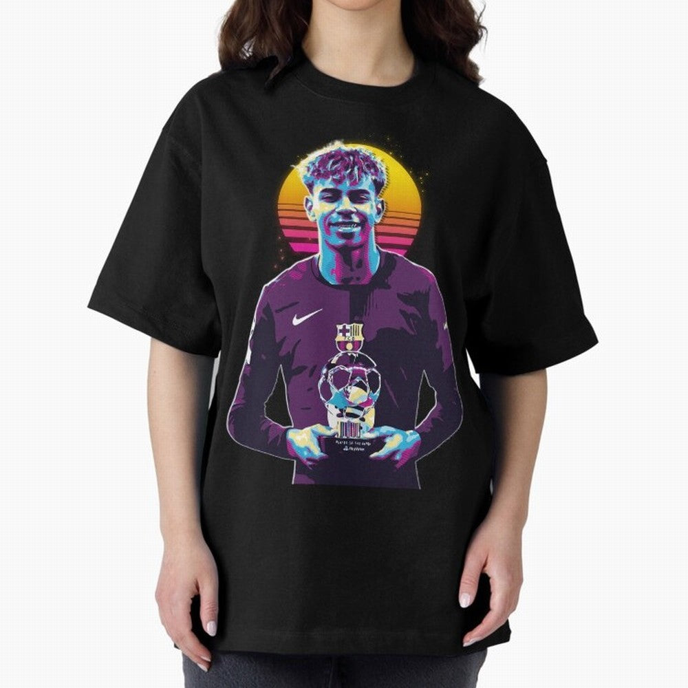 Lamine Yamal holding the trophy Classic T-Shirt Bring the FIFA World Cup 2026 Group Stage Journey through CR7 and Messi Highlights, England and Germany Pride, Football Passion, Legendary Performances, Festival Vibes and Supporter Community; Ideal