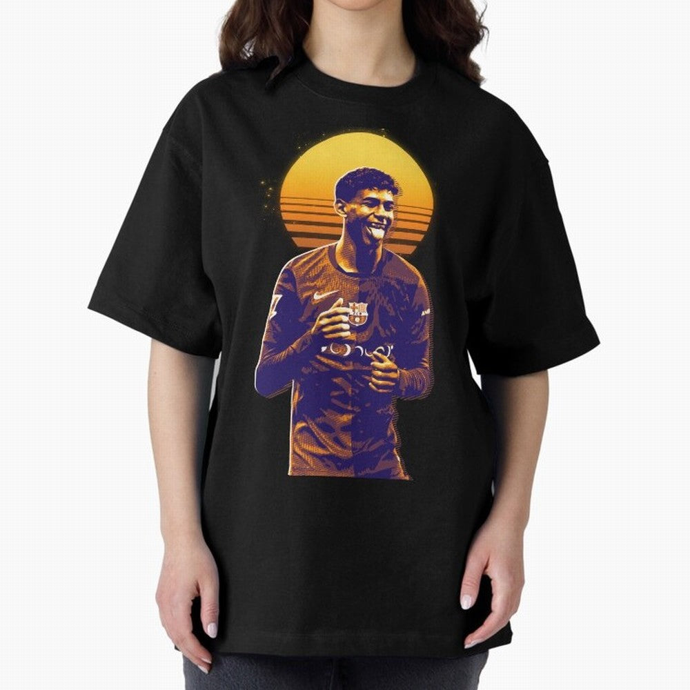 Yamal Lamine fcb club Oversized T-Shirt Relive Legendary Nights from FIFA World Cup 2026 for Fans of Cristiano Ronaldo and Brazil, Portugal and Argentina, Bringing Sports Nostalgia, International Competition, Famous Players and Unforgettable