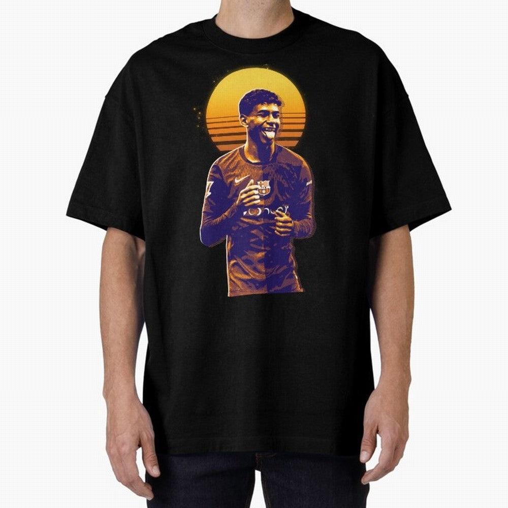 Yamal Lamine fcb club Oversized T-Shirt Relive Legendary Nights from FIFA World Cup 2026 for Fans of Cristiano Ronaldo and Brazil, Portugal and Argentina, Bringing Sports Nostalgia, International Competition, Famous Players and Unforgettable