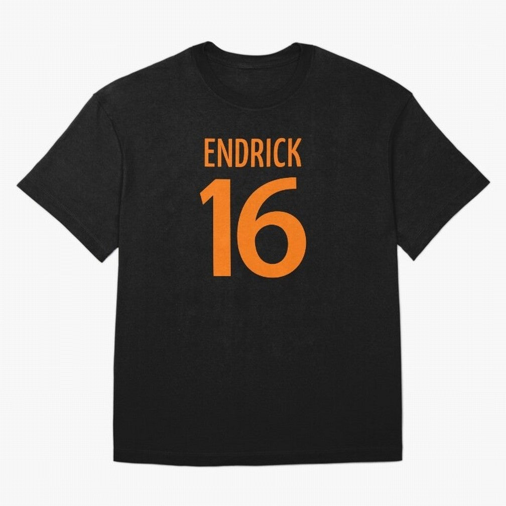 Football Player #16 | Soccer Sports (Orange Design) Classic T-Shirt Join the Countdown to FIFA World Cup 2026 for Fans of Haaland and Mbappe and Spain and Netherlands, Bringing Champion Mindset, Group Stage Buzz, Knockout Tension and Passionate Fan