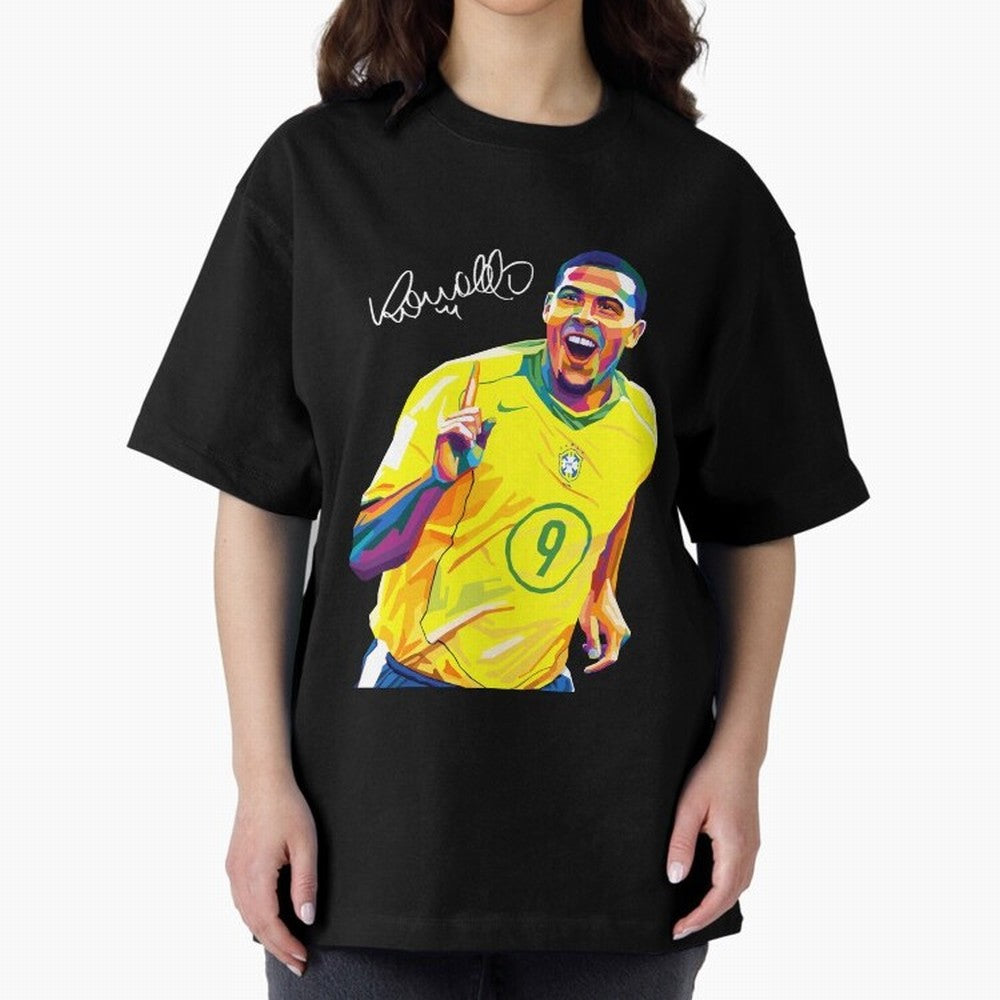 Ronaldo 9 Wpap Pop Art Oversized T-Shirt Relive FIFA World Cup 2026 Centered on CR7 and Messi, Spain Energy, Vintage Soccer Flavor, Modern Football Stars, National Flags and Final Night Emotion; Built for Supporters Chasing Trophy Dreams, Final
