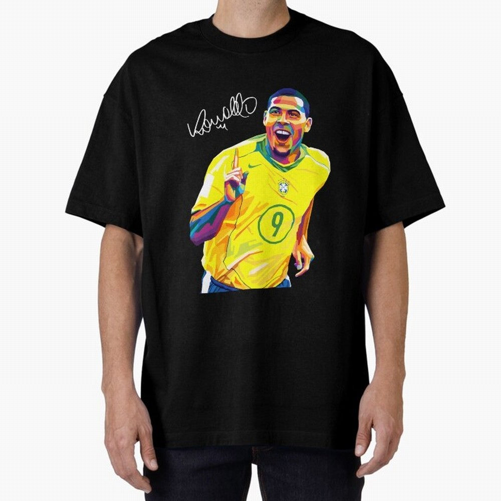 Ronaldo 9 Wpap Pop Art Oversized T-Shirt Relive FIFA World Cup 2026 Centered on CR7 and Messi, Spain Energy, Vintage Soccer Flavor, Modern Football Stars, National Flags and Final Night Emotion; Built for Supporters Chasing Trophy Dreams, Final
