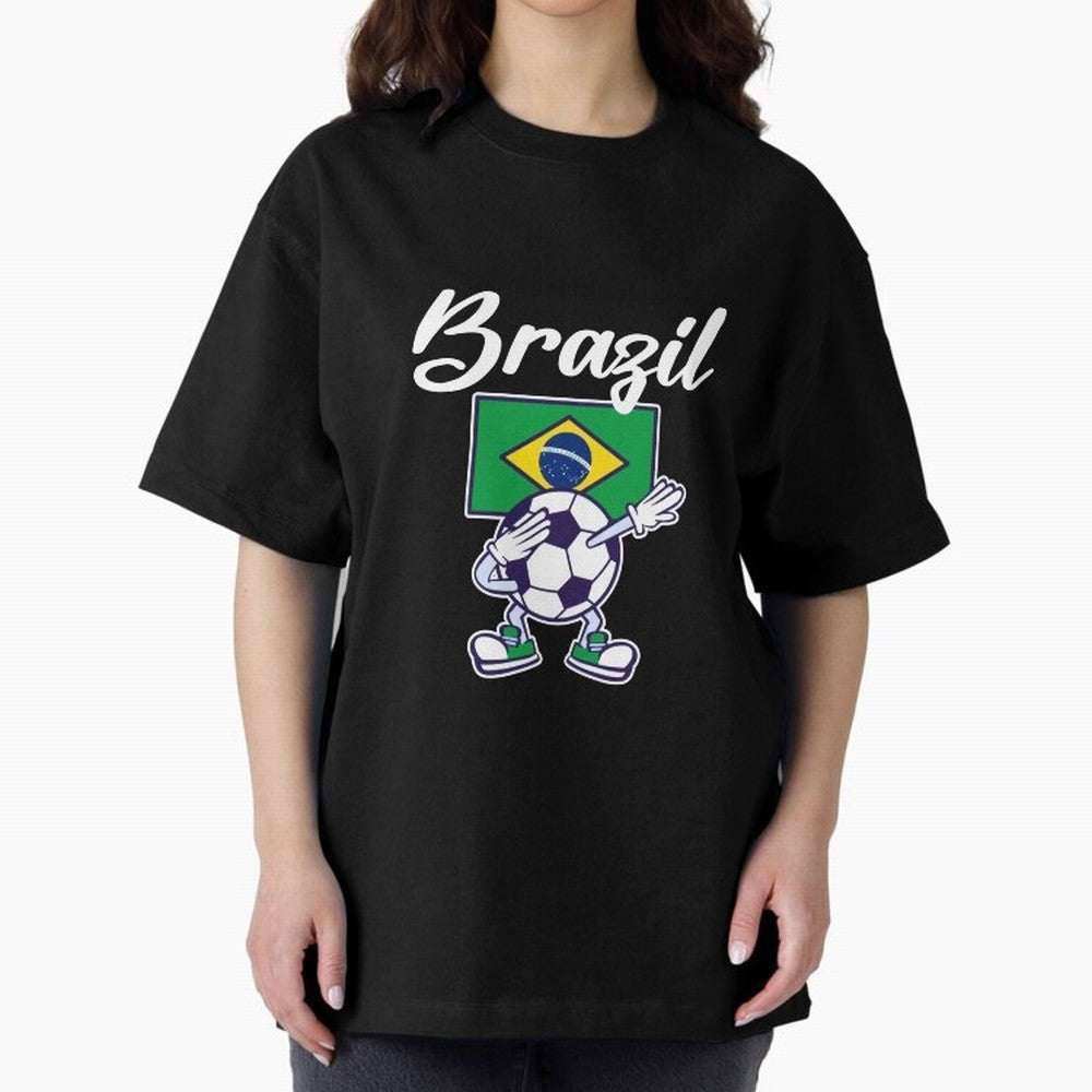 BRAZIL - Dabbing Football Soccer Ball - BRAZIL Classic T-Shirt Support Iconic Players in the FIFA World Cup 2026 Group Stage Journey through Neymar, Haaland and Cristiano Ronaldo Highlights, Netherlands Pride, Global Supporter Spirit, Legendary
