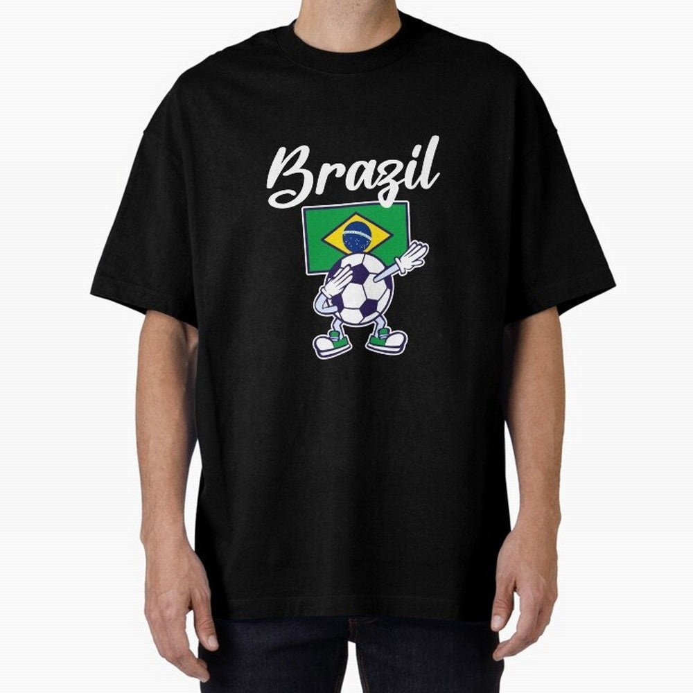 BRAZIL - Dabbing Football Soccer Ball - BRAZIL Classic T-Shirt Support Iconic Players in the FIFA World Cup 2026 Group Stage Journey through Neymar, Haaland and Cristiano Ronaldo Highlights, Netherlands Pride, Global Supporter Spirit, Legendary