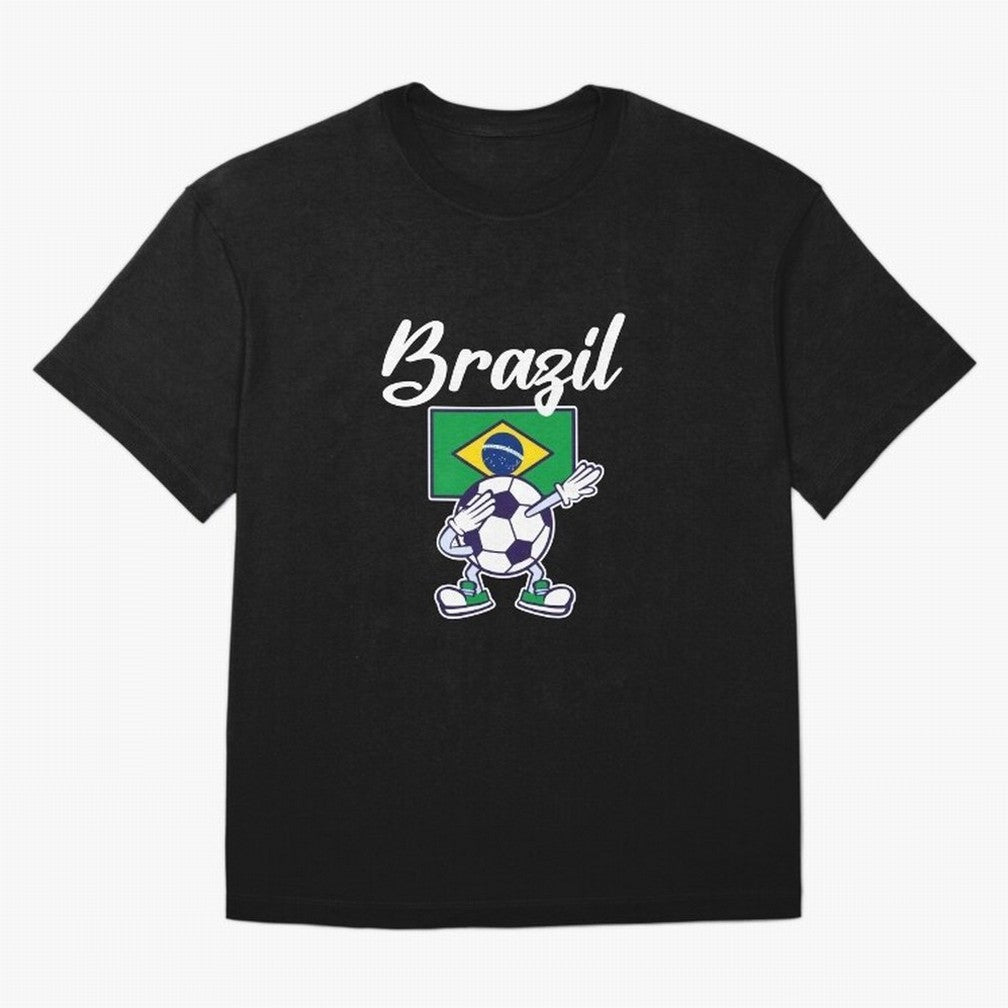 BRAZIL - Dabbing Football Soccer Ball - BRAZIL Classic T-Shirt Support Iconic Players in the FIFA World Cup 2026 Group Stage Journey through Neymar, Haaland and Cristiano Ronaldo Highlights, Netherlands Pride, Global Supporter Spirit, Legendary