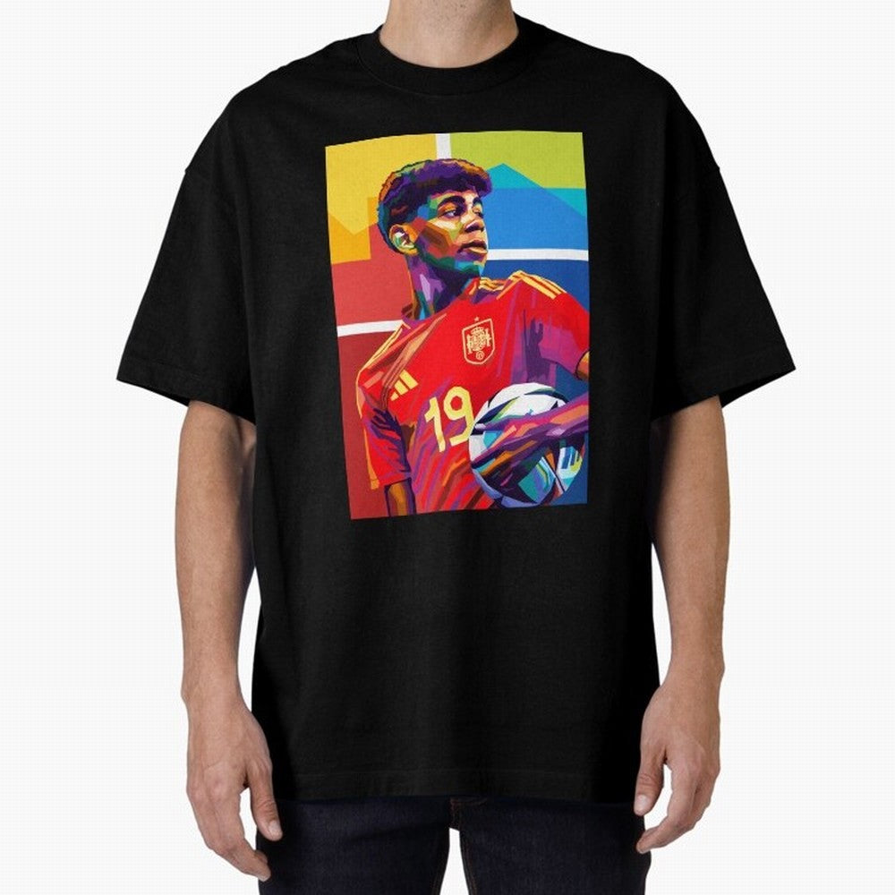 Lamine Yamal Football Wpap Art Classic T-Shirt Make Memories around Global Football Passion for FIFA World Cup 2026, Capturing Neymar, England and Germany, Global Supporter Spirit, Legendary Goals, National Colors and Tournament Celebration; Ideal