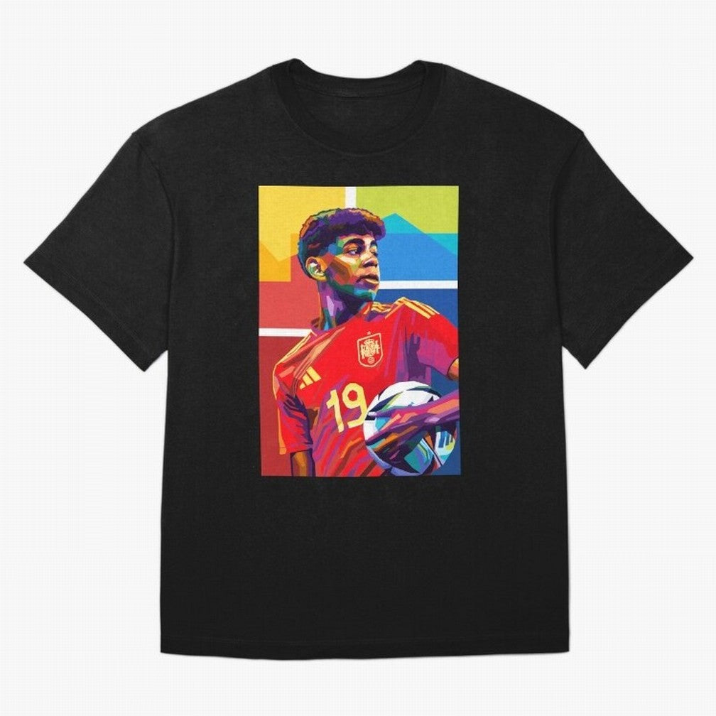 Lamine Yamal Football Wpap Art Classic T-Shirt Make Memories around Global Football Passion for FIFA World Cup 2026, Capturing Neymar, England and Germany, Global Supporter Spirit, Legendary Goals, National Colors and Tournament Celebration; Ideal