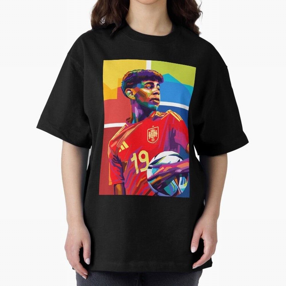 Lamine Yamal Football Wpap Art Classic T-Shirt Make Memories around Global Football Passion for FIFA World Cup 2026, Capturing Neymar, England and Germany, Global Supporter Spirit, Legendary Goals, National Colors and Tournament Celebration; Ideal