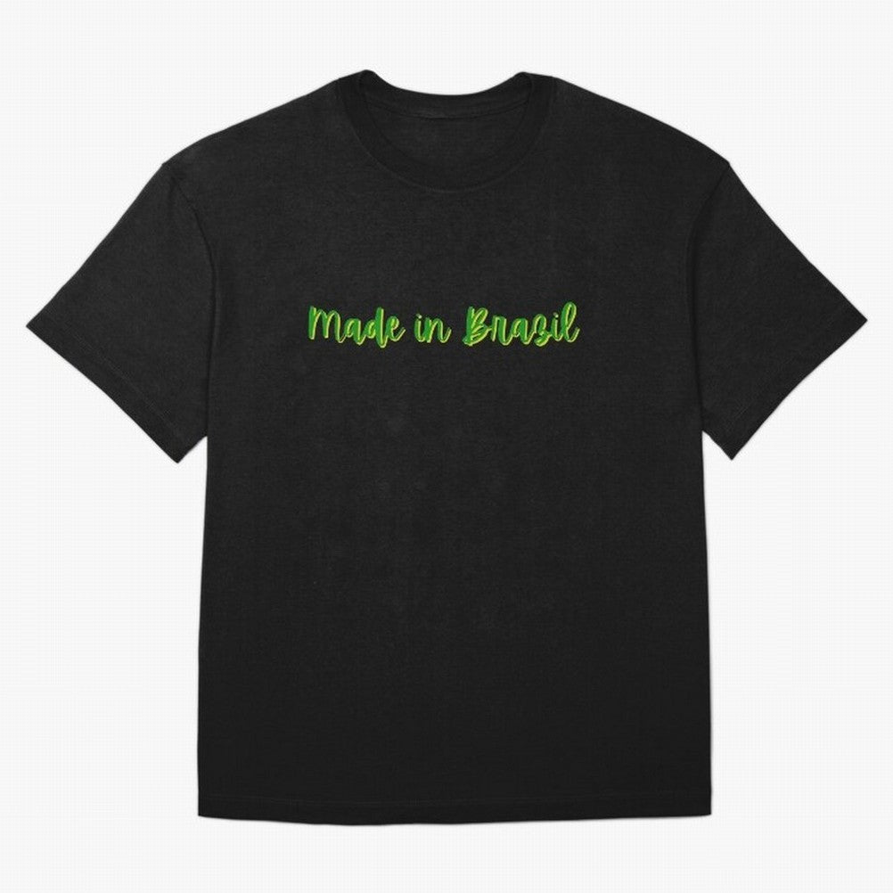 Made in Brazil Oversized T-Shirt Create FIFA World Cup 2026 Group Stage for Fans of Messi, CR7 and Mbappe and England, Bringing Football Passion, Legendary Performances, Festival Vibes and Supporter Community; Ideal for Passionate Fans Who Love