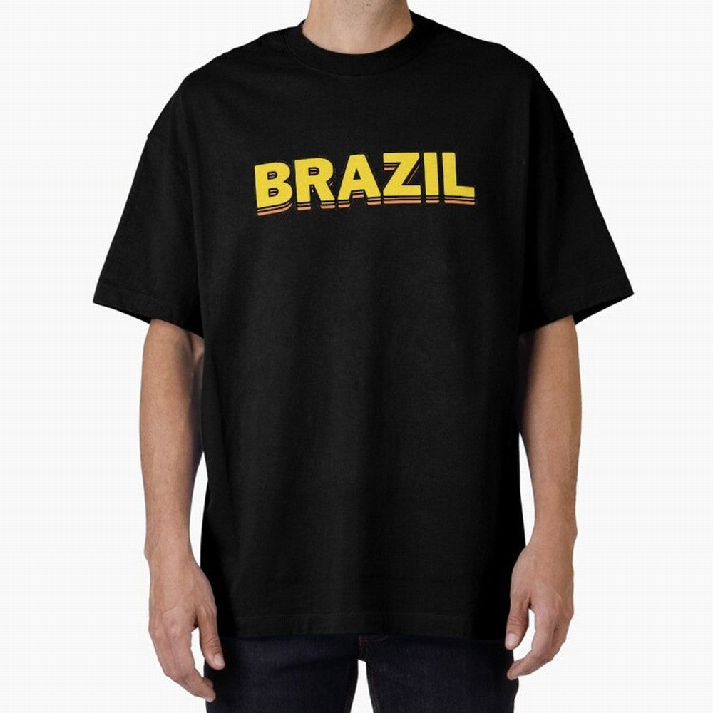Brazil, yellow 3d sign Classic T-Shirt Make Memories around FIFA World Cup 2026 USA Canada Mexico Capturing Messi, Neymar and Mbappe, Argentina, France and Brazil Energy, Global Supporter Spirit, Legendary Goals, National Colors and Tournament