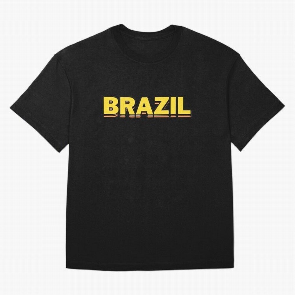 Brazil, yellow 3d sign Classic T-Shirt Make Memories around FIFA World Cup 2026 USA Canada Mexico Capturing Messi, Neymar and Mbappe, Argentina, France and Brazil Energy, Global Supporter Spirit, Legendary Goals, National Colors and Tournament
