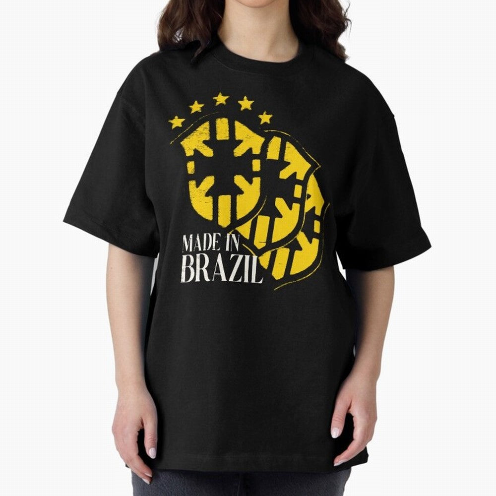Design Made in Brazil Classic T-Shirt Bring World Football Passion into Global Football Passion for FIFA World Cup 2026 USA Canada Mexico, Centered on Mbappe and Neymar, Argentina, France and Brazil, Goal Celebration Energy, Supporter Heritage,
