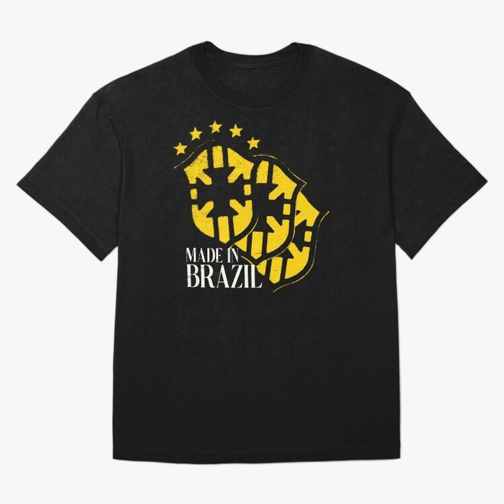 Design Made in Brazil Classic T-Shirt Bring World Football Passion into Global Football Passion for FIFA World Cup 2026 USA Canada Mexico, Centered on Mbappe and Neymar, Argentina, France and Brazil, Goal Celebration Energy, Supporter Heritage,