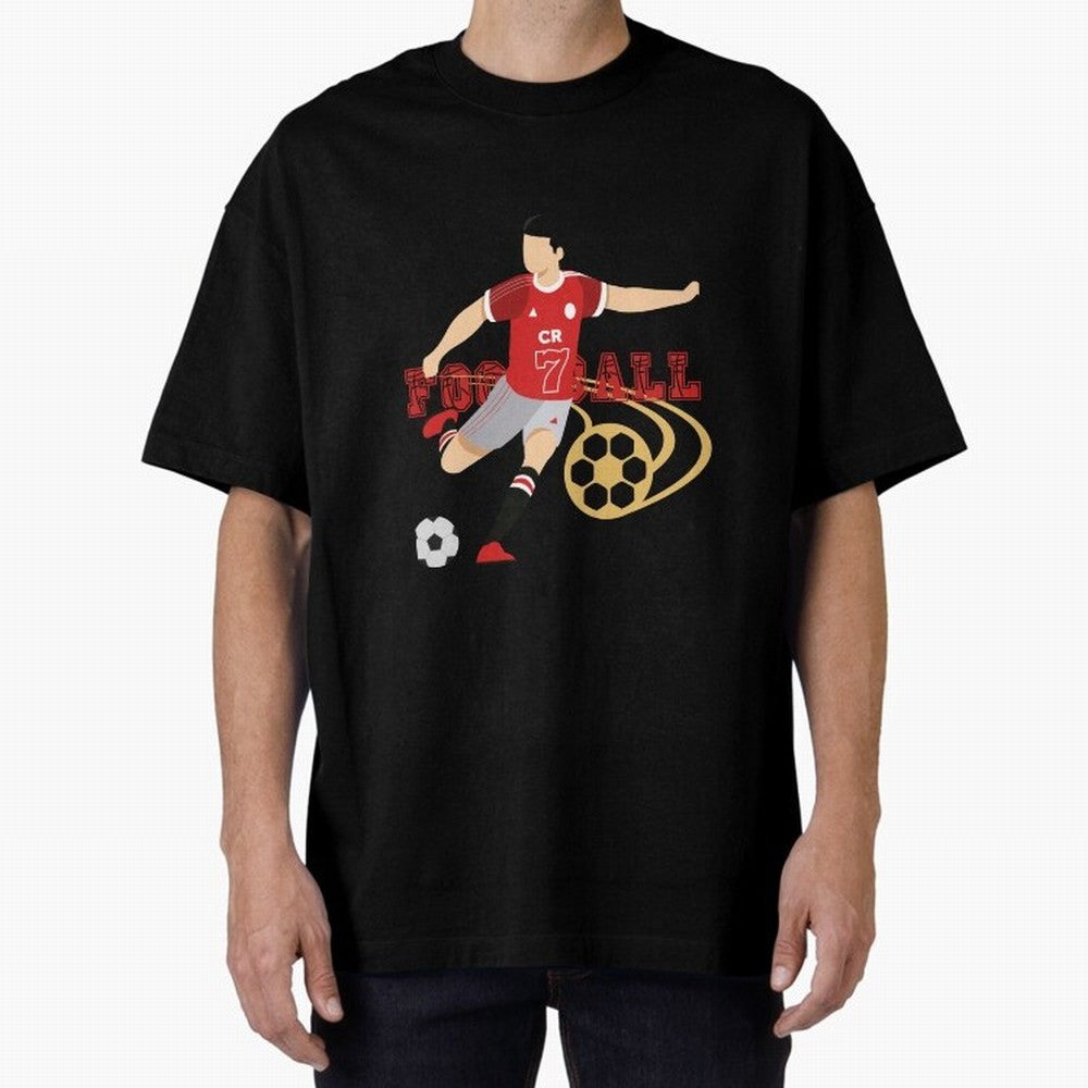 Ronaldo Football Icon Oversized T-Shirt Show Love for Legendary Goals in FIFA World Cup 2026 Spirit, Driven by England, Haaland, Sports Nostalgia, International Competition, Famous Players and Unforgettable Victories; Made for Die Hard Supporters,