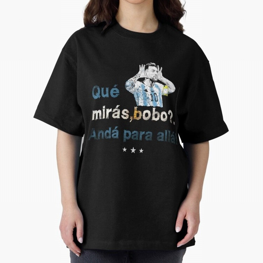 Que Miras Bobo? Classic T-Shirt Bring Home Global Football Passion for FIFA World Cup 2026 Group Stage, Built around Messi and Cristiano Ronaldo, Portugal, Football Festival Excitement, Trophy Ambitions, Country Rivalries and Star Player Buzz;