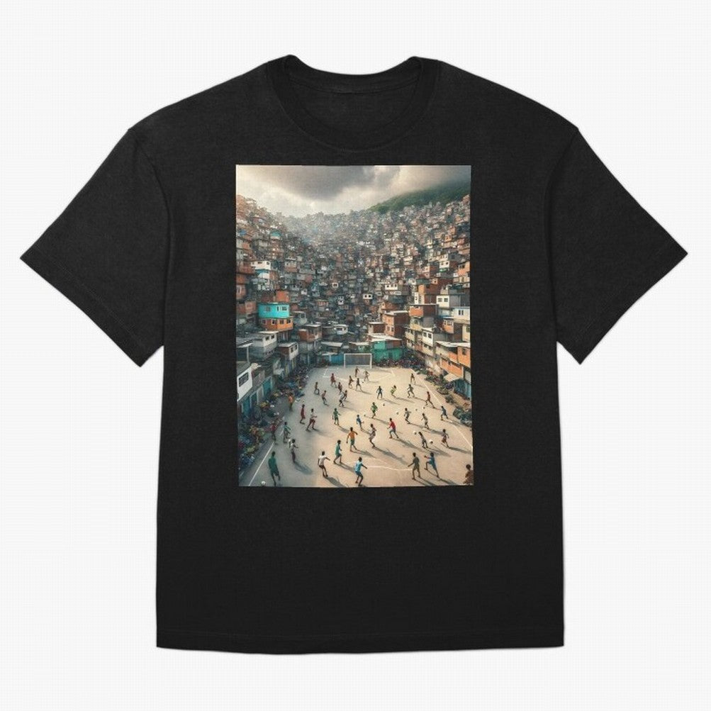Favela Happiness Classic T-Shirt Honor Football Greatness during Global Football Passion for FIFA World Cup 2026 Group Stage, Made for Haaland, Brazil, Football Festival Excitement, Trophy Ambitions, Country Rivalries and Star Player Buzz; Great