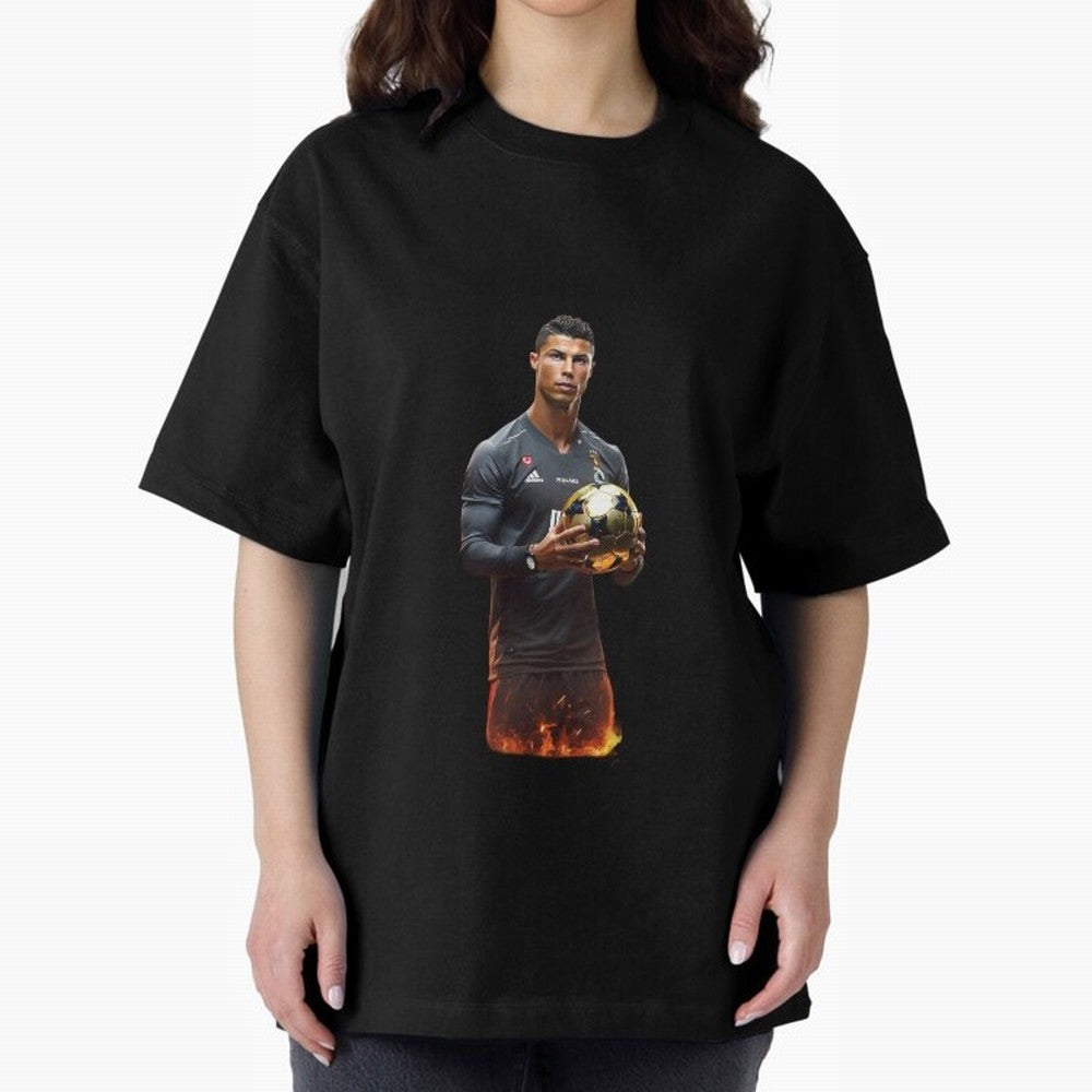 Real Goat Cristiano Ronaldo Oversized T-Shirt Celebrate Every Goal in the FIFA World Cup 2026 USA Canada Mexico Journey through Neymar Highlights, England, France and Netherlands Pride, Global Supporter Spirit, Legendary Goals, National Colors and