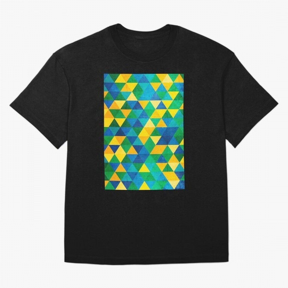 Geometric Brazil colors Classic T-Shirt Bring Global Tournament Vibes to Match Day Hype around FIFA World Cup 2026 USA Canada Mexico, Messi and Cristiano Ronaldo, Netherlands, Stadium Chants, National Pride, Trophy Dreams and Unforgettable Football
