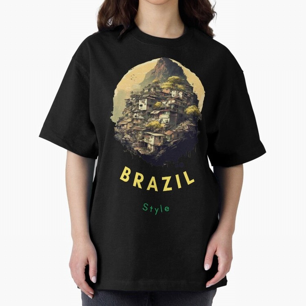 Brazil Style, Japanese Architecture Oversized T-Shirt Join the Countdown to Global Football Passion for FIFA World Cup 2026 Group Stage, Inspired by Messi, Spain and Netherlands, Classic Soccer Heritage, Championship Pressure, Fan Loyalty and