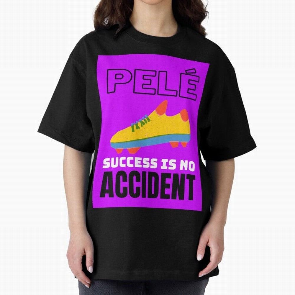 Pele Quote Success Is No Accident Graphic Classic T-Shirt Make Your Look Match FIFA World Cup 2026 for Fans of Messi, Neymar and Mbappe and Brazil, Bringing Champion Mindset, Group Stage Buzz, Knockout Tension and Passionate Fan Culture; Perfect
