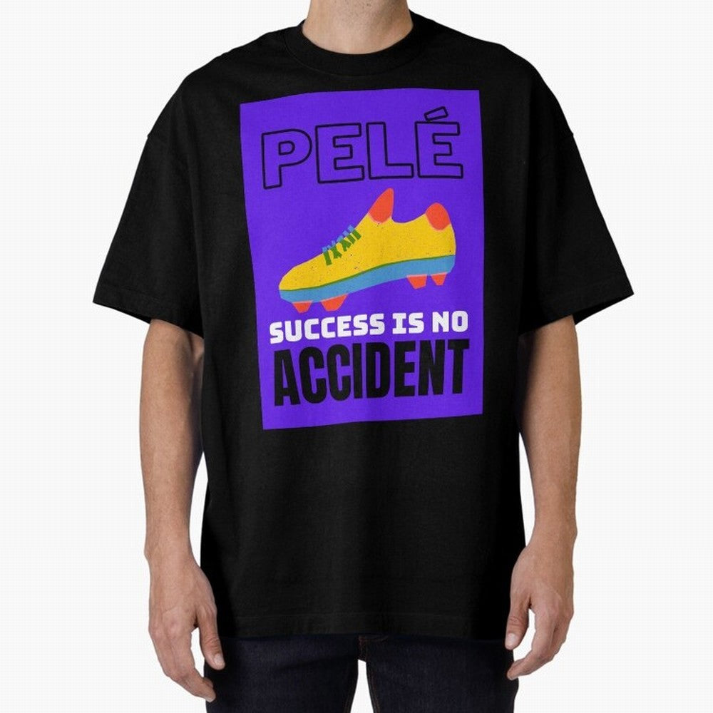 Pele Quote Success Is No Accident Graphic Classic T-Shirt Join Supporters Worldwide for FIFA World Cup 2026 Driven by CR7 and Messi, Argentina, France and Brazil Energy, Classic Soccer Heritage, Championship Pressure, Fan Loyalty and International