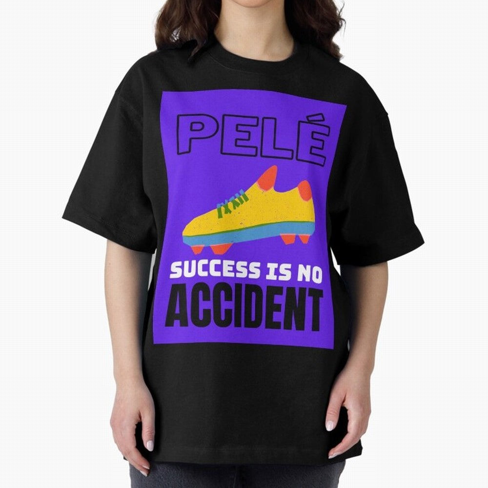 Pele Quote Success Is No Accident Graphic Classic T-Shirt Join Supporters Worldwide for FIFA World Cup 2026 Driven by CR7 and Messi, Argentina, France and Brazil Energy, Classic Soccer Heritage, Championship Pressure, Fan Loyalty and International