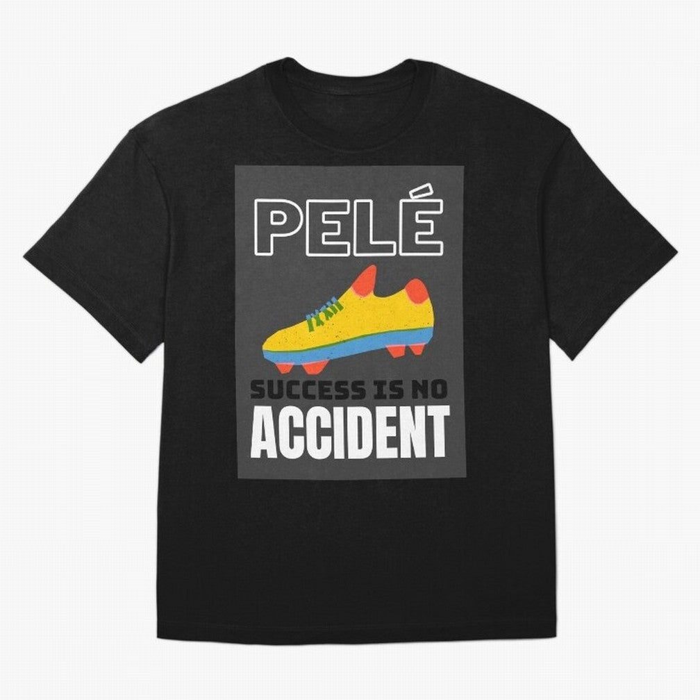 Pele Quote Success Is No Accident Graphic Classic T-Shirt Feel the Heartbeat of FIFA World Cup 2026 Spirit, with Argentina, Neymar, Football Festival Excitement, Trophy Ambitions, Country Rivalries and Star Player Buzz; Perfect for Supporters Who