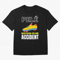 Pele Quote Success Is No Accident Graphic Classic T-Shirt Follow the Road to FIFA World Cup 2026 USA Canada Mexico for Fans of Cristiano Ronaldo and Argentina and Brazil, Bringing Champion Mindset, Group Stage Buzz, Knockout Tension and Passionate
