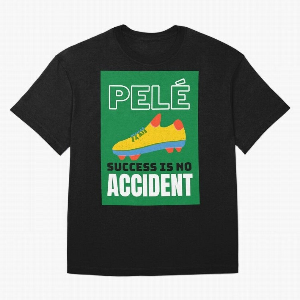 Copy of Pele Quote Success Is No Accident Graphic Oversized T-Shirt Celebrate the Biggest Stage of Match Day Hype around FIFA World Cup 2026 Group Stage, Messi and Cristiano Ronaldo, Spain, Championship Spirit, Famous Goals, Roaring Crowds and