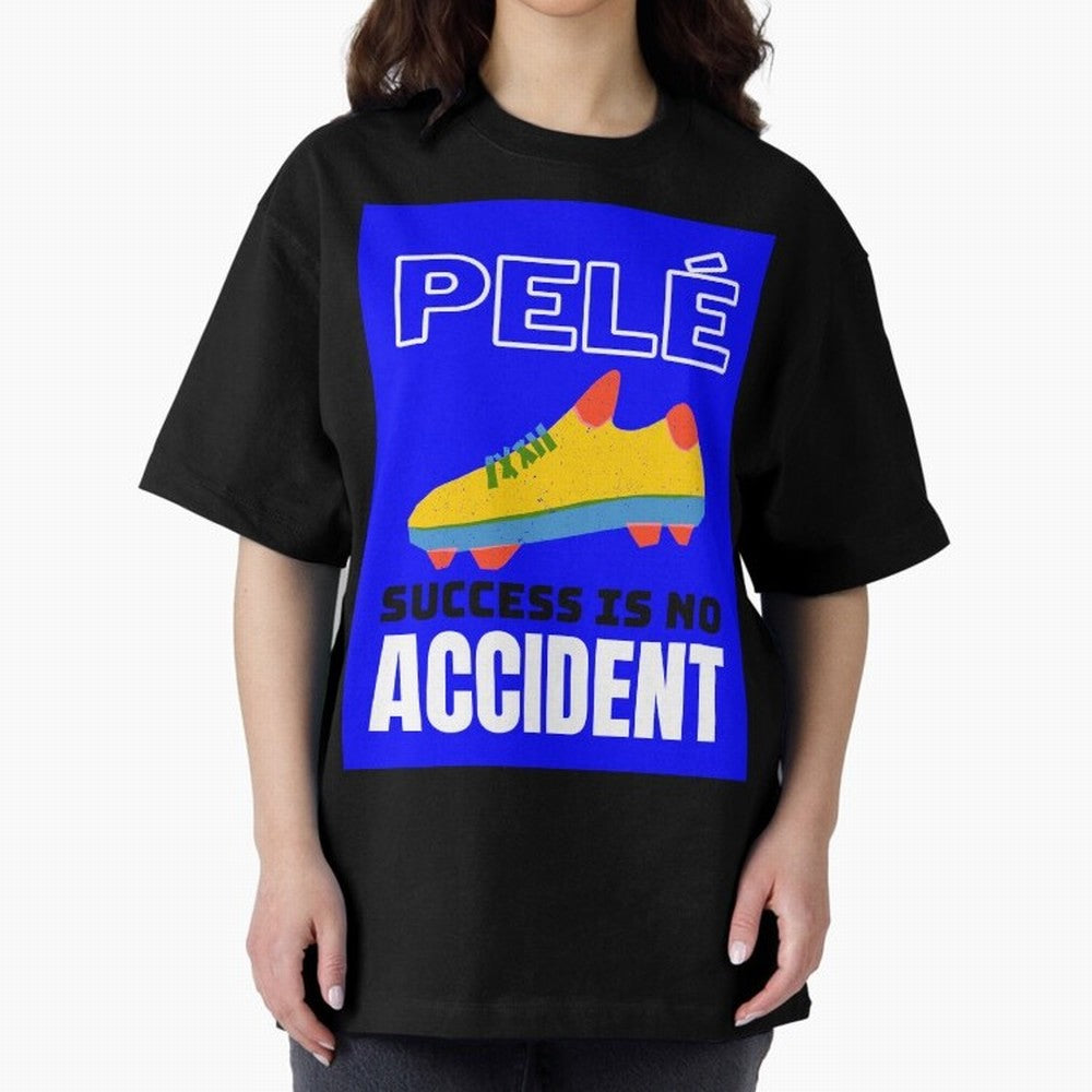 Pele Quote Success Is No Accident Graphic Classic T-Shirt Support the Legends of Global Football Passion for FIFA World Cup 2026 USA Canada Mexico, Highlighting Haaland, England, Supporter Pride, Iconic Celebrations, Legendary Names and Global