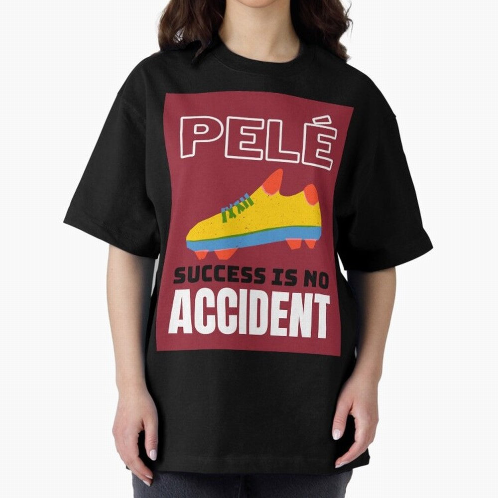 Pele Quote Success Is No Accident Graphic Classic T-Shirt Enjoy Match Day Hype around FIFA World Cup 2026 USA Canada Mexico, Messi, England, Retro Football Energy, Iconic Rivalries, Trophy Chase Drama and Stadium Atmosphere; Ideal for Fans Who