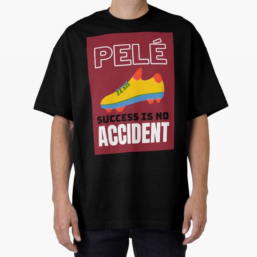 Pele Quote Success Is No Accident Graphic Classic T-Shirt Enjoy Match Day Hype around FIFA World Cup 2026 USA Canada Mexico, Messi, England, Retro Football Energy, Iconic Rivalries, Trophy Chase Drama and Stadium Atmosphere; Ideal for Fans Who