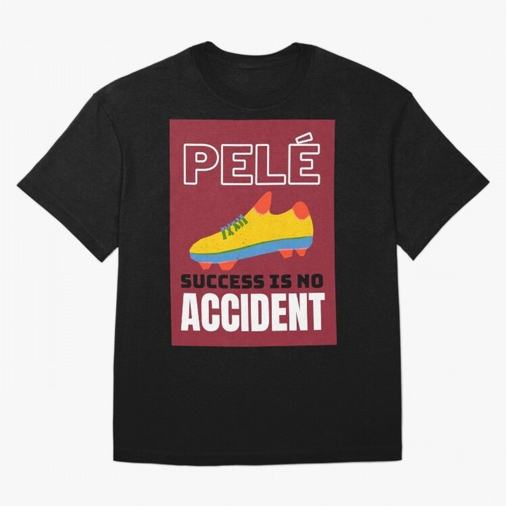 Pele Quote Success Is No Accident Graphic Classic T-Shirt Enjoy Match Day Hype around FIFA World Cup 2026 USA Canada Mexico, Messi, England, Retro Football Energy, Iconic Rivalries, Trophy Chase Drama and Stadium Atmosphere; Ideal for Fans Who